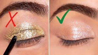 How To Apply Glitter on CREASED or HOODED Eyelids (3 Ways)