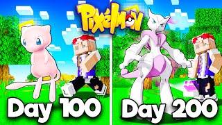 I Spent 200 DAYS as a POKEMON TRAINER in Minecraft Pixelmon