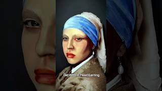 Girl with a Pearl Earring #makeup #makeuptransformation #girlwithapearlearring #art  #shorts