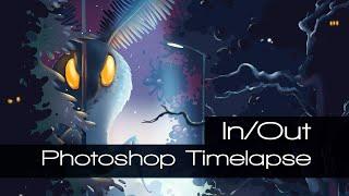 In/Out Photoshop Cover Illustration Timelapse