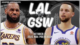 Los Angeles Lakers vs Golden State Warriors Full Game Highlights | Oct 15 | 2024-25 NBA Preseason