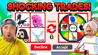 I Trade To Get The RAREST PETS in Adopt Me! Mystery Wheel Decides!