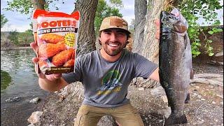 TROUT & CRAWFISH Catch & Cook HOOTERS Style!!