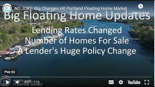 NO JOKE:  Big Changes Hit Portland Floating Home Market