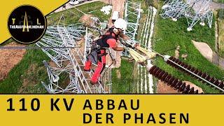 Freileitungsbau | Abbau der Phasen am Strommast