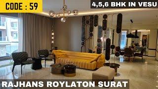 4,5,6 BHK AT RAJHANS ROYALTON VESU SURAT! SAMPLE FLAT AND PROPERTY TOUR!