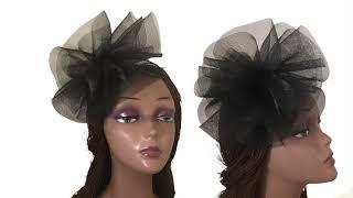 HOW TO MAKE A FASCINATOR HEADPIECE // DIY FASCINATOR WITH HEADBAND // DIY CRINOLINE FASCINATOR