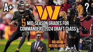 Commanders 2024 Draft Class Midseason Grades. Adam Peters is a Mastermind: Jayden Daniels A+?