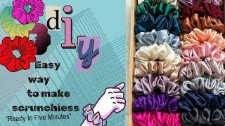 scrunchie tutorial|how to make scrunchie|`sewing scrunchie tutorial|Easy way to make scrunchie