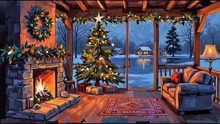 Christmas Relax Music 2025  Cozy Christmas Home Ambience & Warm Crackling Fireplace for Relax