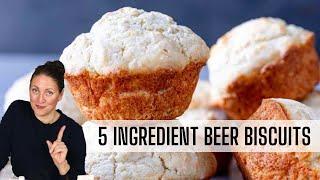 SIMPLE BEER BISCUITS | just 5 ingredients!