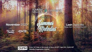 Summer Melodies on DI.FM - November 2020 with myni8hte & Guest Mix from Lesh