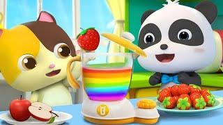 Baby Makes Colorful Food | Yummy Foods Song | Nursery Rhymes | Kids Songs | BabyBus