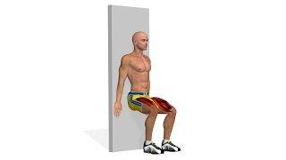 Упражнения для похудения ног: Wall Sit