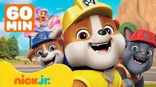 Rubble | ¡Rubble salta y construye todo el día! con Wheeler, Mix y Charger | Nick Jr. en Español