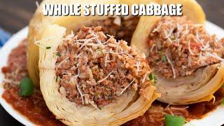 Stuffed Whole Cabbage - Sweet and Savory Meals