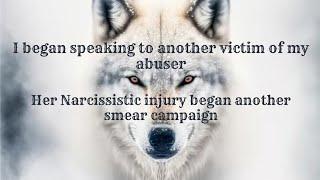 I began speaking to another victim of my abuser Her Narcissistic Injury began another smear campaign