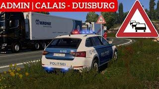 ️ TRAFFIC JAM in Calais-Duisburg | TRAIN CROSSING | ‍️TruckersMP Game Moderator