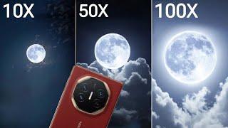 Huawei Mate XT Ultimate Live Moon Zoom Test 100X Zoom