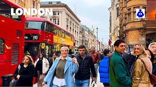 London Winter Walk  OXFORD Street to The British Museum | Central London Walking Tour [4K HDR]