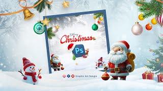 Merry Christmas Post Design | How to Design a Christmas Social Media Post  | Step-by-Step Tutorial