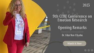 9th CERE Conference on Emotion Research - Opening Remarks