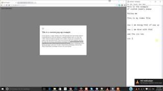 How to create a custom popup using jquery and css