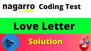 Love Letter Coding Problem Solution | Nagarro Coding Questions 2021