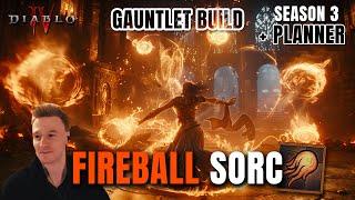 Bouncing Fireball Sorc destroys EVERYTHING! Build Guide Season 3 - Diablo 4