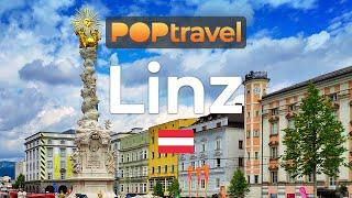 Walking in LINZ /  Austria  - Summer Tour - 4K 60fps (UHD)