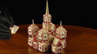 How to make a amazing castle from matches without glue ？