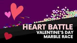 Heart Battle - Valentine's Day Algodoo Marble Race