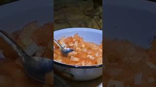 Таёжный ужин еда в походе#fishing #путешествия #стрим #жизнь #бушкрафтинг