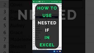 How to use Nested IF function in Excel