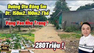 Đất Thổ Cư dt 150m2 Đường Oto 5m Ven Nha Trang Chỉ 290tr tại khánh hiệp khánh vĩnh, bds nha trang