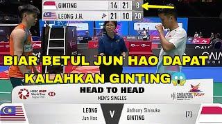 KEJUTAN! Leong Jun hao KALAHKAN Ginting dengan Score ini | MATCH 2024