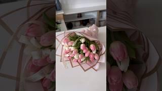 How to wrap a round bouquet of flowers in paper FLOWER WRAPPING TUTORIAL easy tips & tricks #asmr