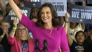 Gov. Gretchen Whitmer speaks at Harris-Walz rally in Detroit