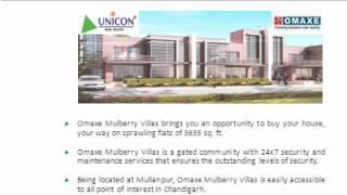 Omaxe Mulberry Villas Chandigarh - Instant Booking at 09999561111