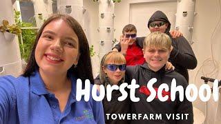 Hurst school students learn urban farming with Seedleaves indoor Tower garden farm.