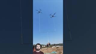 Two powerful Drones are Lifting a heavy Generator #youtubeshorts #shortsfeed #shorts #dronevideo