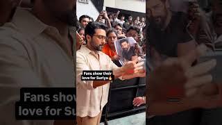 Fans Show Their Love For Suriya As He Arrives To Attend  The Press Conference Of his Movie 'Kanguva'