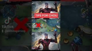 CHOU FLICKER TRICK  TIPS FOR CHOU | MLBB SHORTS