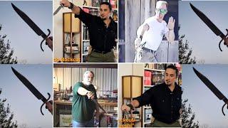 Discover the 4 Fighting Bowie Knife Backcuts | James Keating | Bill Bagwell | Damascus Bowie