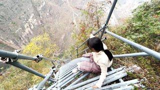 爬上中国最危险的村庄，四川大凉山悬崖村，场面太过震撼了！｜Climb up China's most dangerous village, Daliangshan, Sichuan