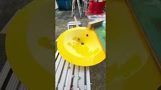 7 marbles + wooden wiggle + dump truck①#marblerun #woodworking