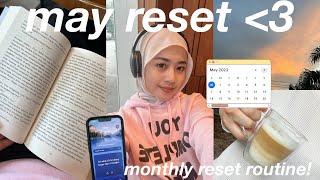 how i do my MONTHLY RESET for may 2023! productivity + self care