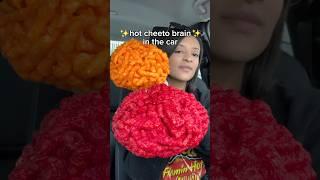 Viral hot cheeto brain in the car #shorts #hotcheetos #chips #brain #spicy #cheetos