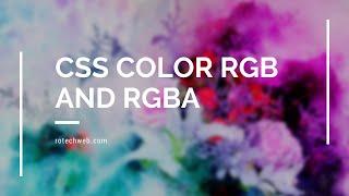 CSS Color rgb and rgba