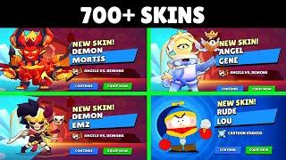 UNLOCKING EVERY BRAWLER SKIN IN BRAWL STARS | ANGELS AND DEMONS)